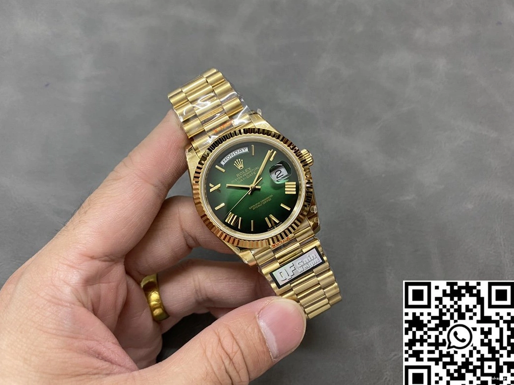 1023 Date Rolex Tungsten Green Day Factory QF M228238-0069 Bold Steel v5 Dial 0729